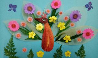 树叶画手工贴画 树叶画手工贴画