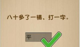 一点一横长打一字